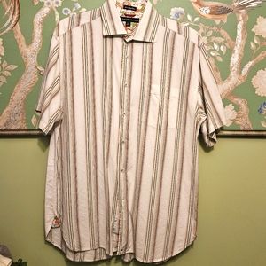 Tommy Hilfiger 80s 2 Ply Fabric Button Down Size L